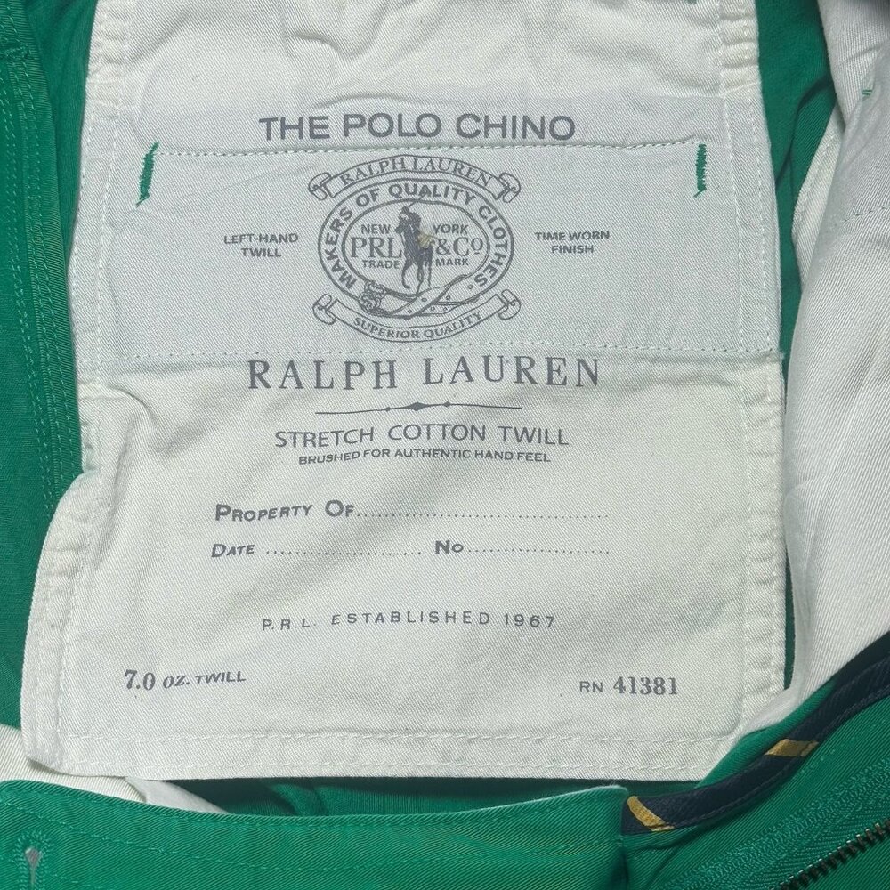 Polo Ralph Lauren Mens Size 36 Billiard Green Classic Fit 6" Stretch Chino Short - Picture 6 of 11